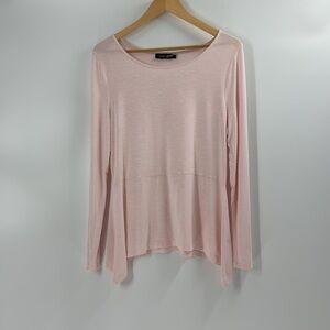 Ivanka Trump scoop neck soft ballet pink  long sleeve rayon blend tunic large